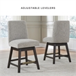 Bowery Hill 6-Piece Counter Height Dining Set of Table, Barstools, & Dining Server