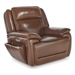 Bowery Hill Reclining Sofa Set with Power Features in Brown Leather Upholstered