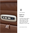 Bowery Hill Reclining Sofa Set with Power Features in Brown Leather Upholstered