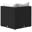 Bowery Hill PE Rattan Standard Modular Patio Corner Sofa in Black
