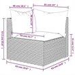 Bowery Hill Square Contemporary Patio Lounge Set Adjustable Feet