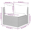 Bowery Hill PE Rattan Powder-Coated Steel & Polyester Patio Corner Sofa in Black