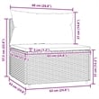 Bowery Hill PE Rattan Medium Adjustable Feet Patio Middle Sofa in Brown