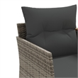Bowery Hill 2-Seater PE Rattan Garden Sofa With Adjustable Feet in Gray