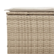 Bowery Hill Contemporary Synthetic Poly Rattan Garden Sofa in Beige And Cream