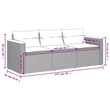 Bowery Hill Contemporary Synthetic Poly Rattan Garden Sofa in Beige And Cream
