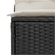 Bowery Hill Contemporary Standard Modular PE Rattan Garden Sofa in Black
