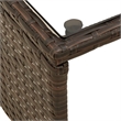 Bowery Hill Medium PE Rattan Garden Sofa With Removable Covers in Brown