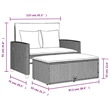 Bowery Hill Contemporary 2-Seater Poly Rattan Patio Sofa in Brown & Red