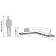 Bowery Hill L-Shaped Poly Rattan Garden Sofa With Removable Covers in Gray
