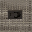 Bowery Hill Contemporary Synthetic Poly Rattan Reclining Garden Sofa in Gray