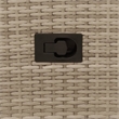 Bowery Hill Contemporary Synthetic Poly Rattan Reclining Garden Sofa in Beige