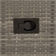 Bowery Hill 2-Seater Poly Rattan Reclining Patio Sofa With Table in Gray