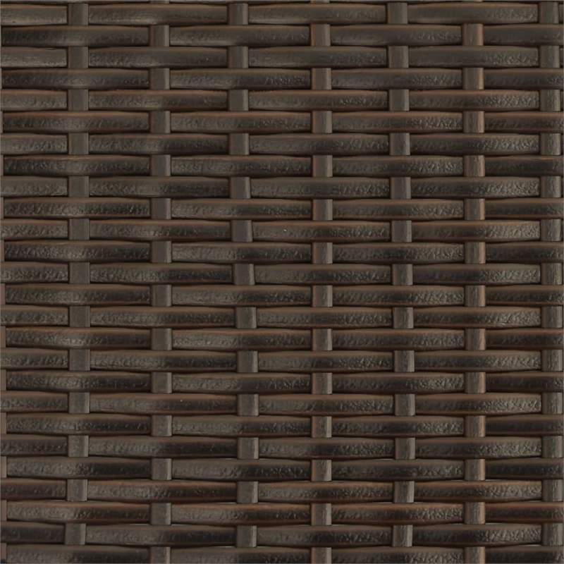 Bowery Hill Medium PE Rattan Garden Sofa With Removable Covers in Brown