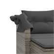 Bowery Hill 2-Seater PE Rattan And Powder-Coated Steel Garden Sofa in Gray