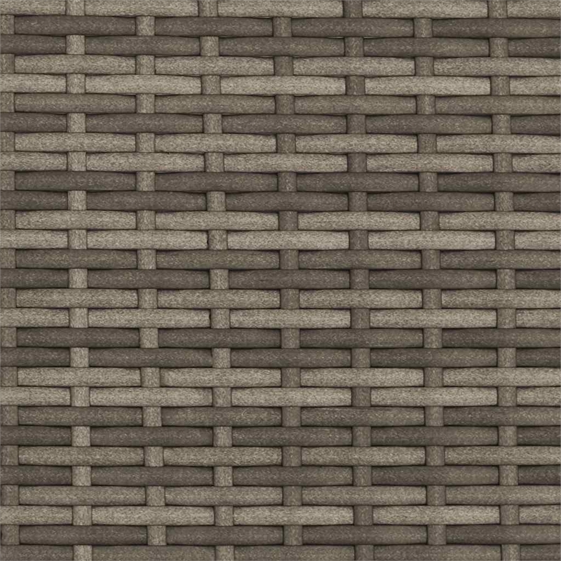 Bowery Hill 2-Seater PE Rattan And Powder-Coated Steel Garden Sofa in Gray