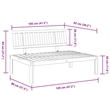 Bowery Hill Contemporary Solid Acacia Wood Standard Modular Pallet Sofa