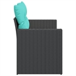 Bowery Hill Contemporary 2-Seater PE Rattan Modular Garden Sofa in Black