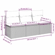 Bowery Hill Contemporary Weather-Resistant Poly Rattan Garden Sofa in Black