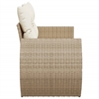 Bowery Hill 2-Seater PE Rattan & Powder-Coated Steel Modular Garden Sofa - Beige