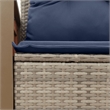 Bowery Hill 2-Seater Poly Rattan Patio Sofa With Cushions in Gray
