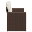 Bowery Hill PE Rattan 2-Seater Modular Garden Sofa in Brown And Cream