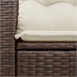 Bowery Hill PE Rattan & Powder-Coated Steel Garden Sofa in Brown