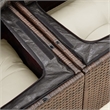 Bowery Hill PE Rattan & Powder-Coated Steel Garden Sofa in Brown