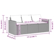 Bowery Hill Contemporary PE Rattan 3-Seater Garden Sofa in Gray