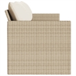 Bowery Hill Contemporary Synthetic Poly Rattan Garden Sofa Beige & Cream