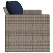 Bowery Hill 3-Seater PE Rattan Garden Sofa With Removable Covers in Gray