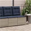 Bowery Hill Contemporary Single PE Rattan Reclining Garden Sofa in Gray