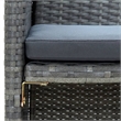 Bowery Hill Contemporary 2-Seater PE Rattan Lightweight Sofa in Gray