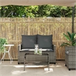 Bowery Hill 2-Seater PE Rattan Garden Sofa With Water-Resistant Materials - Gray