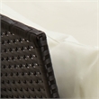 Bowery Hill Contemporary Large Modular PE Rattan Garden Sofa in Black