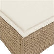 Bowery Hill Medium Rattan Reclining Garden Sofa With Adjustable Armrests - Beige