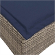 Bowery Hill 3-Seater Poly Rattan Reclining Garden Sofa in Gray