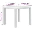 Bowery Hill Contemporary Outdoor Dining Set White Plastic Medium