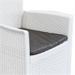 Bowery Hill Contemporary Outdoor Dining Set White Plastic Medium