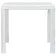 Bowery Hill Contemporary Outdoor Dining Set White Plastic Medium