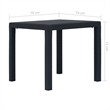 Bowery Hill Contemporary Outdoor Dining Set in Anthracite Plastic Medium