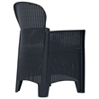 Bowery Hill Contemporary Outdoor Dining Set in Anthracite Plastic Medium