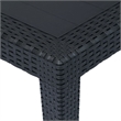 Bowery Hill Outdoor Dining Set in Anthracite Plastic & Polyester Cushions