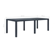 Bowery Hill Large Plastic & Polyester Outdoor Dining Set in Anthracite