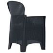 Bowery Hill Large Plastic & Polyester Outdoor Dining Set in Anthracite