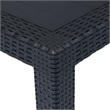 Bowery Hill Large Plastic & Polyester Outdoor Dining Set in Anthracite