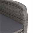 Bowery Hill Outdoor Dining Set in Gray PE Rattan Large Adjustable Armrests