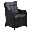 Bowery Hill Outdoor Dining Set in Black Powder-Coated Steel Large Durable