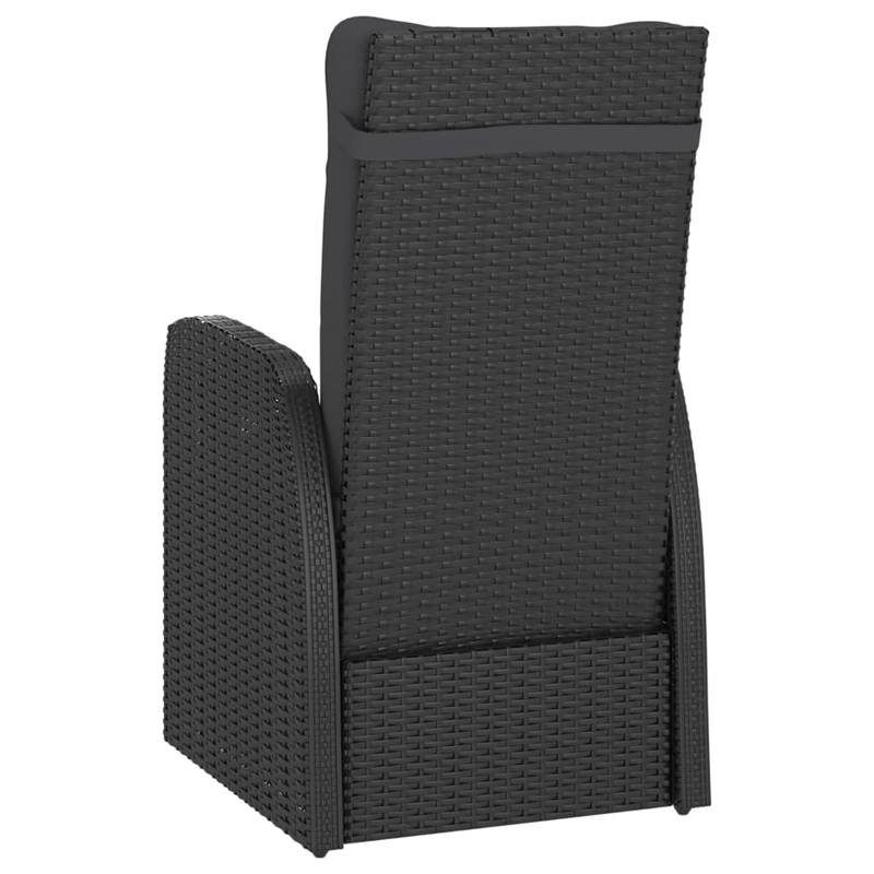 Bowery Hill Outdoor Dining Set in Black PE Rattan/Powder-Coated Steel/Glass