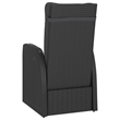 Bowery Hill Outdoor Dining Set in Black PE Rattan/Powder-Coated Steel/Glass